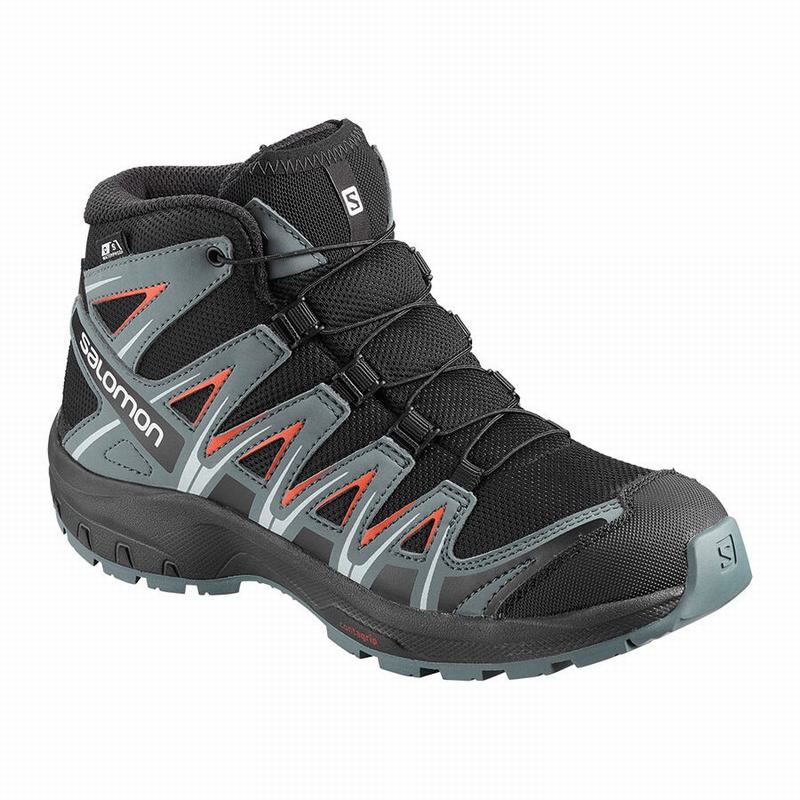 Salomon Singapore Kids Hiking Shoes - XA PRO 3D MID CSWP J Black/Pink | 42936-AISC